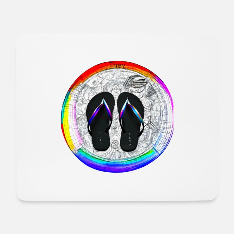 They Flip Flop, Warrior Nun - Mousepad (Querformat) - Weiß