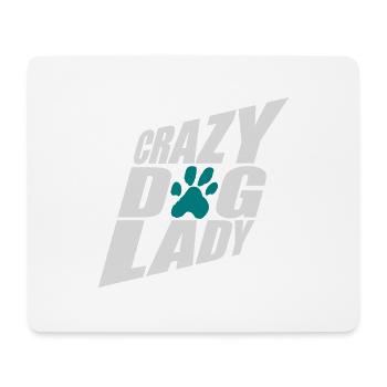 Citation de Crazy Dog Lady - Tapis de souris (format paysage) - blanc - Devant
