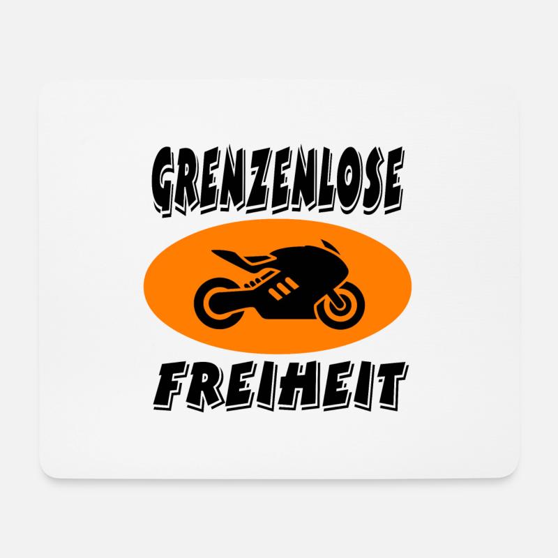 Motorrad - Mousepad (Querformat) - Weiß