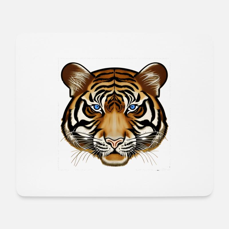 Tiger - Mousepad (Querformat) - Weiß
