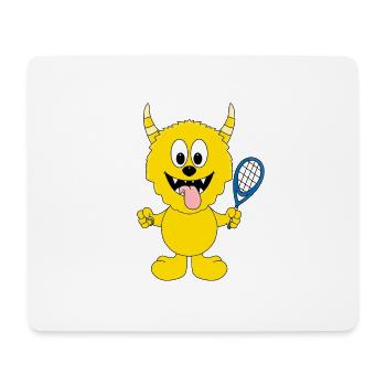 TENNIS - SPORT - MONSTER - KIND - BABY - Mousepad (Querformat) - Weiß - Vorne