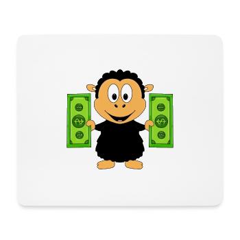 SCHWARZES SCHAF - GELD - TIER - TIERISCH - Mousepad (Querformat) - Weiß - Vorne
