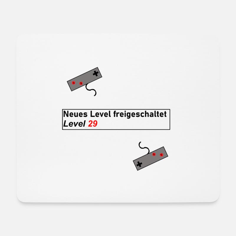 Level Up Gaming Geburtstag Geschenk Geschenkidee - Mousepad (Querformat) - Weiß
