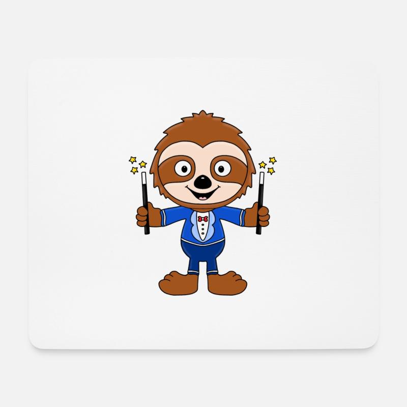 ZAUBERER - FAULTIER - TIER - KIND - BABY - Mousepad (Querformat) - Weiß