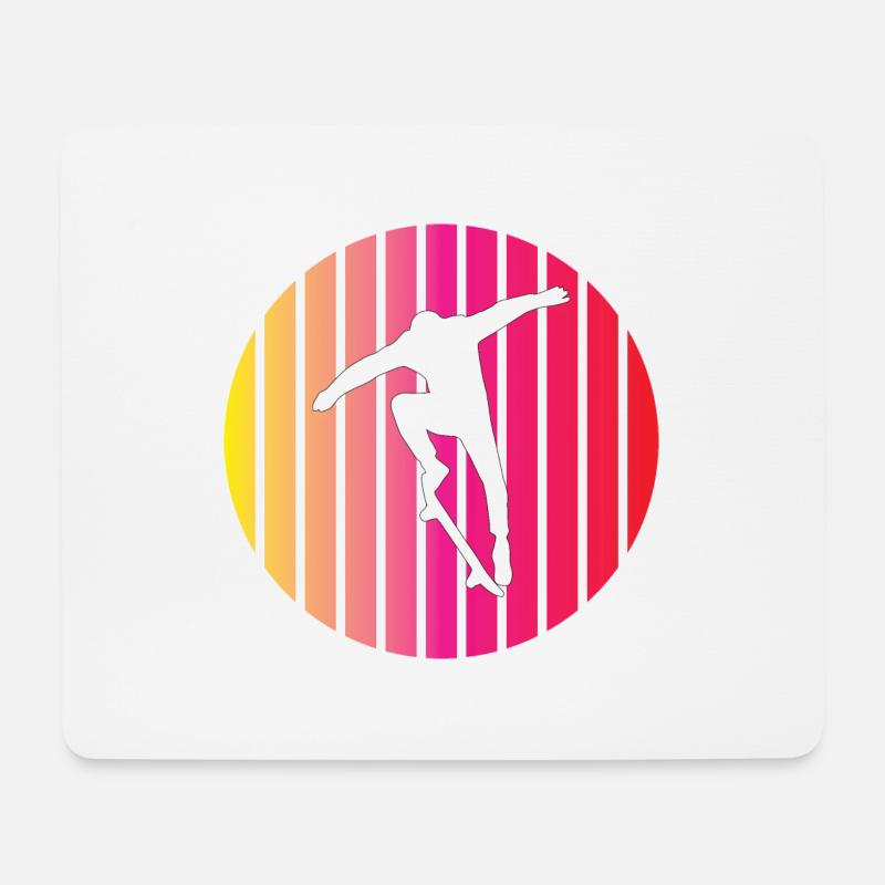 Skateboard Skaten Longboard Skater Skateboarding - Mousepad (Querformat) - Weiß