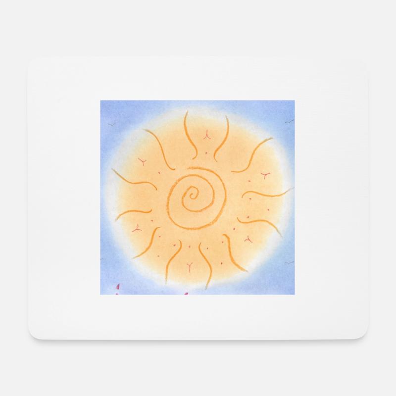 SOL MANDALA - Mousepad (Querformat) - Weiß