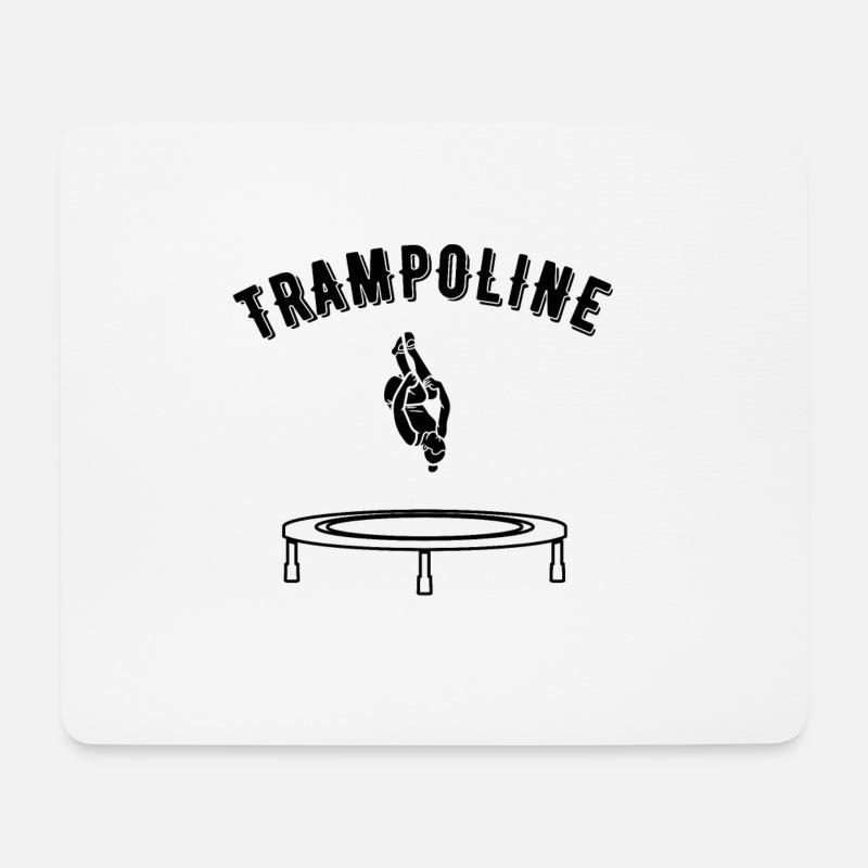Trampolin - Mousepad (Querformat) - Weiß