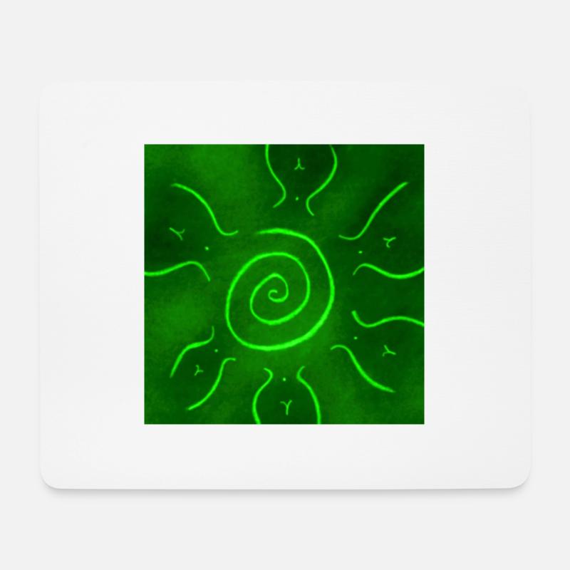 GREEN SUN - Mouse Pad (horizontal) - white
