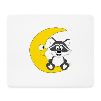 WASCHBÄR - MOND - TIER - KIND - BABY - Mousepad (Querformat) - Weiß - Vorne