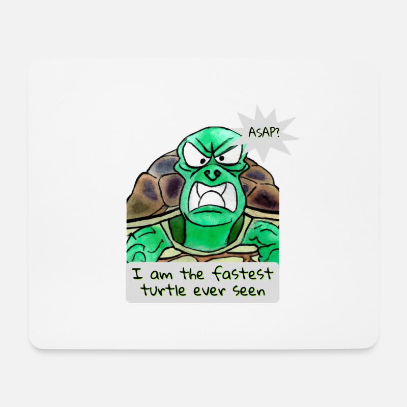 Fastest turtle ever seen - Mousepad (Querformat) - Weiß