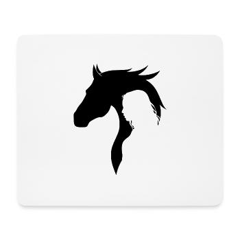 PFERD - REITEN - REITERIN - REITSPORT - PFERDE - Mousepad (Querformat) - Weiß - Vorne