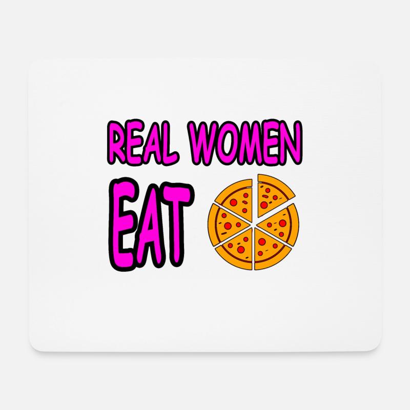 Pizza - Mousepad (Querformat) - Weiß
