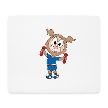 LAMA - ALPAKA - FITNESS - SPORT - TIERISCH - Mousepad (Querformat) - Weiß - Vorne