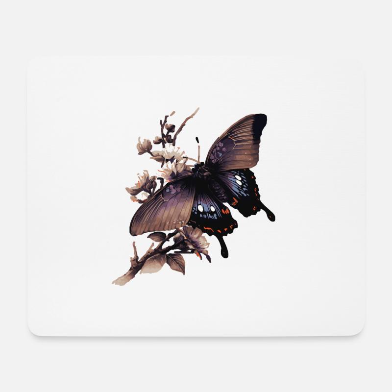 Schmetterling - Mousepad (Querformat) - Weiß