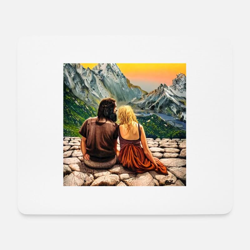 Mountain Romance - Mouse Pad (horizontal) - white