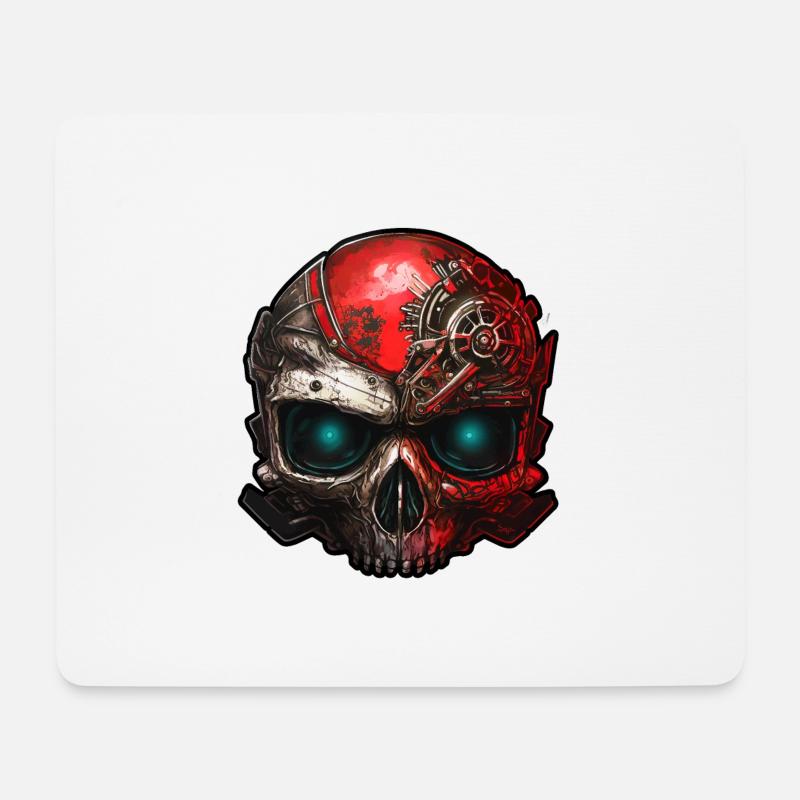 Totenkopf Serie #001 - Mousepad (Querformat) - Weiß