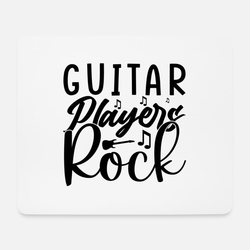 Guitar Players Rock - Mousepad (Querformat) - Weiß