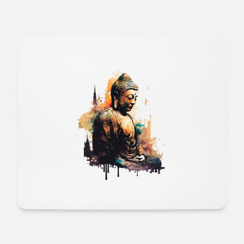 Buddha - Mouse Pad (horizontal) - white