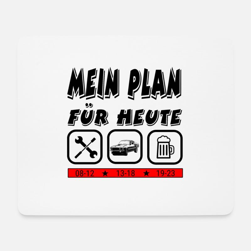 Auto - Mousepad (Querformat) - Weiß