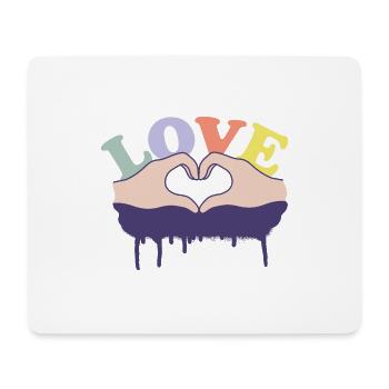Love Comic Hände - Mousepad (Querformat) - Weiß - Vorne