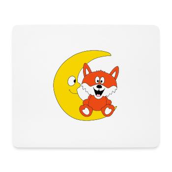 MOND - FUCHS - TIER - TIERISCH - KIND - BABY - Mousepad (Querformat) - Weiß - Vorne