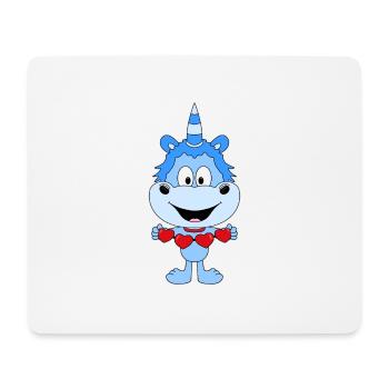 EINHORN - LIEBE - LOVE - KIND - BABY - VERLIEBT - Mousepad (Querformat) - Weiß - Vorne