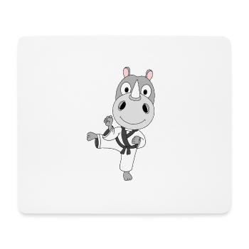 KARATE - NASHORN - SELBSTVERTEIDIGUNG - SPORT - Mousepad (Querformat) - Weiß - Vorne