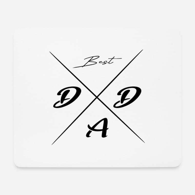 Best Dad Geschenk black - Mousepad (Querformat) - Weiß