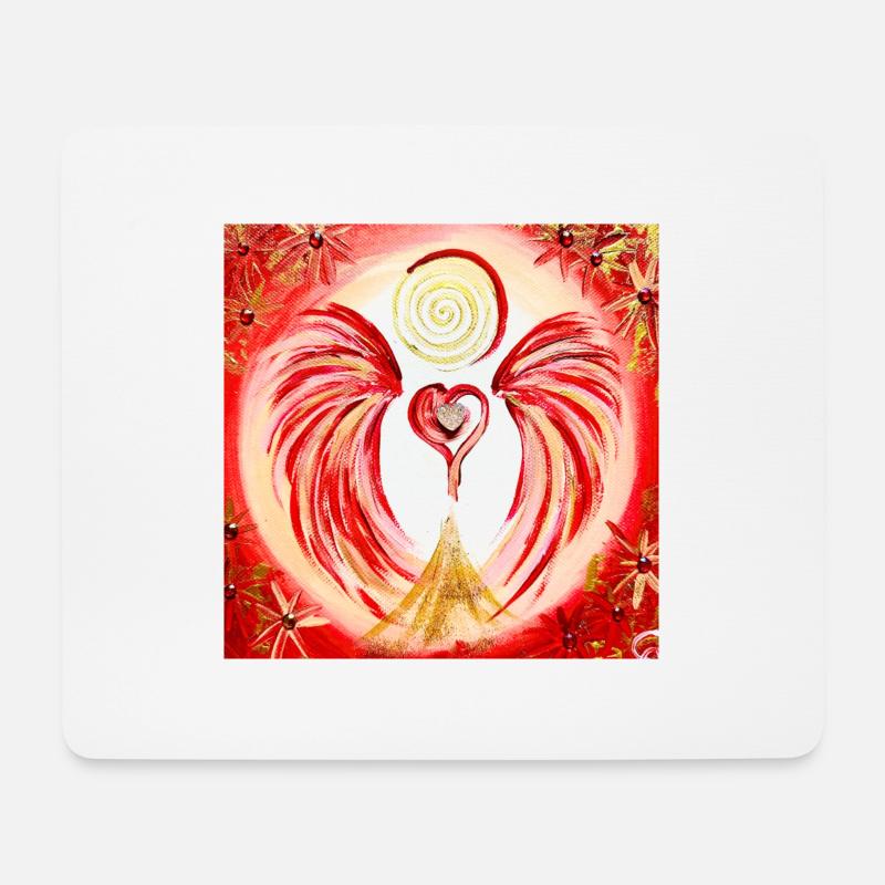 Herzengel Mutter Kind Liebe - Mousepad (Querformat) - Weiß