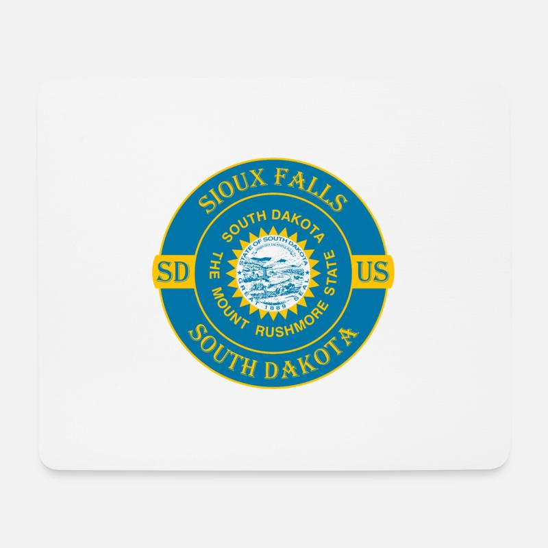 Sioux Falls South Dakota Flagge USA Souvenir Logo - Mousepad (Querformat) - Weiß