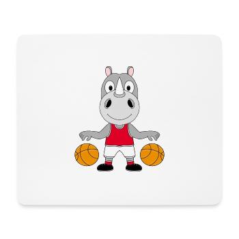 NASHORN - BASKETBALL - SPORT - TIER - TIERISCH - Mousepad (Querformat) - Weiß - Vorne