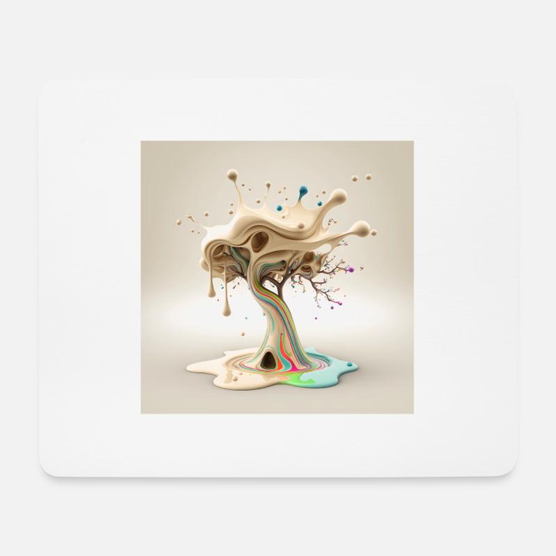 Schmelzwelle - Mousepad (Querformat) - Weiß