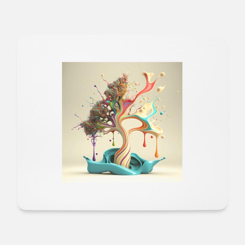Schmelzwelle - Mousepad (Querformat) - Weiß