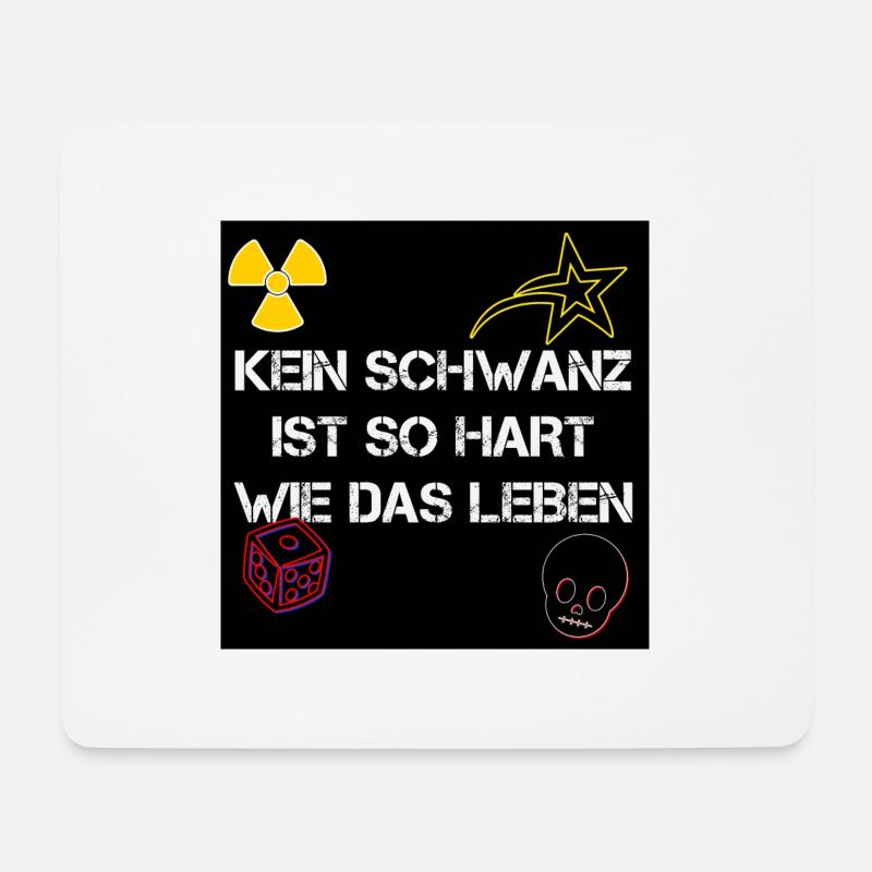 Das Leben (Kein Schwanz) | ZWEI - Mousepad (Querformat) - Weiß
