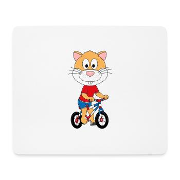 FAHRRAD - RAS - HAMSTER - HAMSTERRAD - TIERISCH - Mousepad (Querformat) - Weiß - Vorne