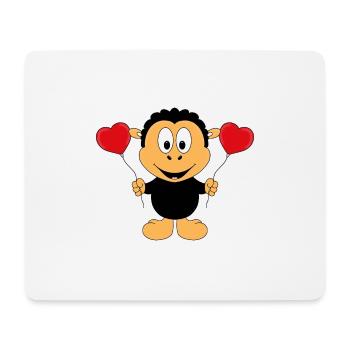 LIEBE - SCHWARZES SCHAF - LUFTBALLONS - HERZEN - Mousepad (Querformat) - Weiß - Vorne