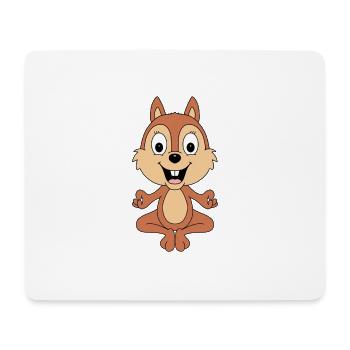 EICHHÖRNCHEN - YOGA - PILATES - TIER - TIERISCH - Mousepad (Querformat) - Weiß - Vorne