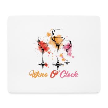 Wine o' clock Wine lover gift - Mouse Pad (horizontal) - white - Front
