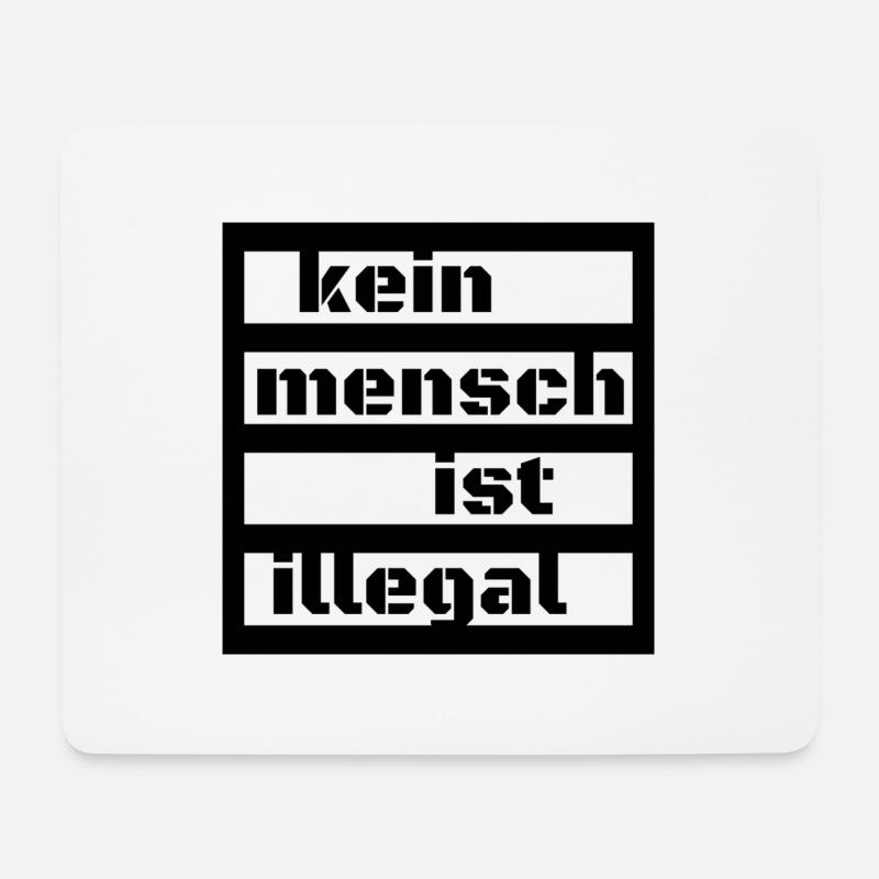 Kein Mensch ist illegal - Mousepad (Querformat) - Weiß