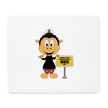 SCHWARZES SCHAF - KAPITÄN - TIER - HEIMAT IST... - Mousepad (Querformat) - Weiß - Vorne