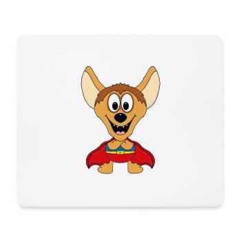 HYÄNE - SUPERHELD - TIER - KIND - BABY - Mousepad (Querformat) - Weiß - Vorne