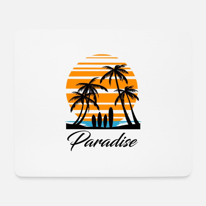 Paradise - Mousepad (Querformat) - Weiß
