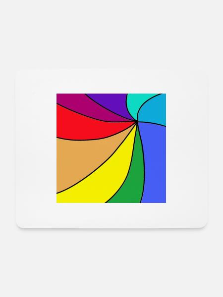Retro Bogen - Mousepad (Querformat) - Weiß