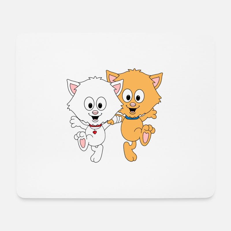 KATZEN - TANZEN - KATZE - TÄNZERIN - TÄNZER - Mousepad (Querformat) - Weiß