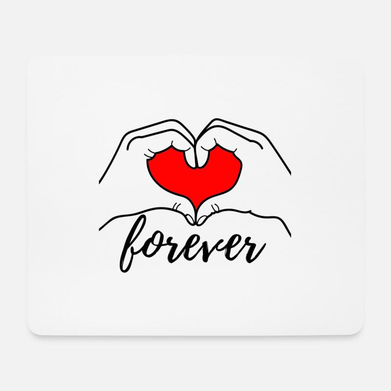 Love forever - Mousepad (Querformat) - Weiß