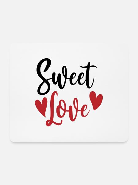 Sweet Love - Mousepad (Querformat) - Weiß