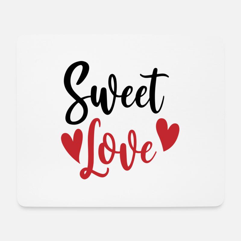 Sweet Love - Mousepad (Querformat) - Weiß