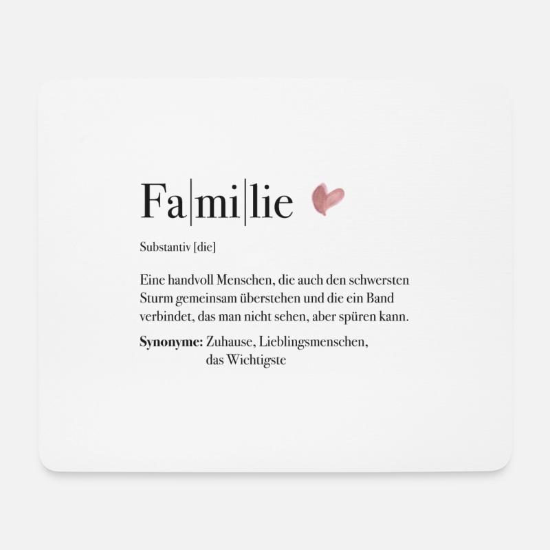 Familie - Mousepad (Querformat) - Weiß