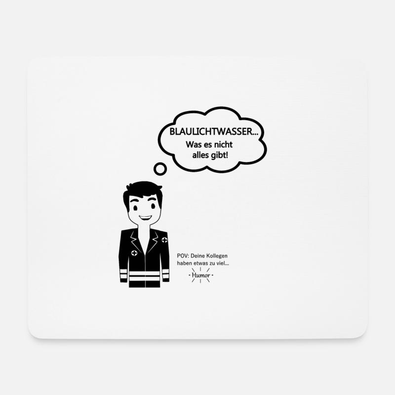 Das berühmt berüchtigte Blaulichtwasser - Mousepad (Querformat) - Weiß