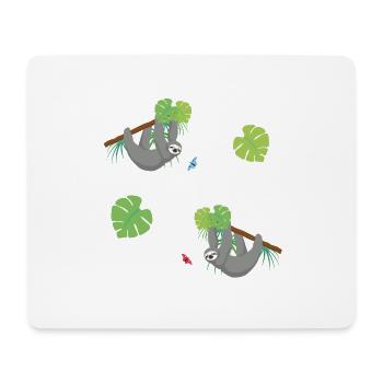 Faultiere - Mousepad (Querformat) - Weiß - Vorne